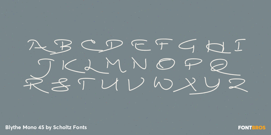 Blythe Mono 45 Font Poster #2