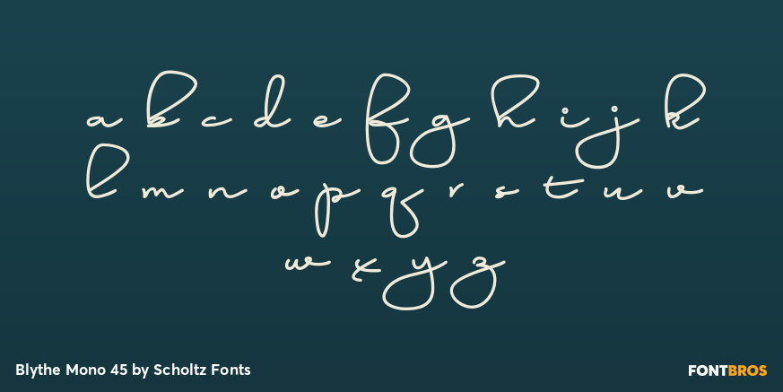 Blythe Mono 45 Font Poster #3