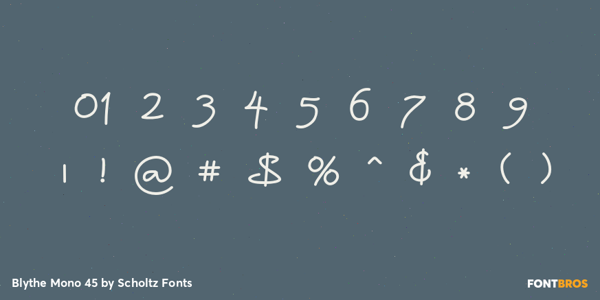 Blythe Mono 45 Font Poster #4