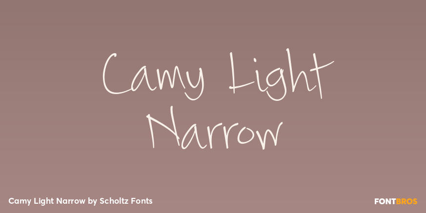 Camy Light Narrow Font Poster #1