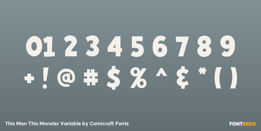 This Man This Monster Variable Font Poster #1