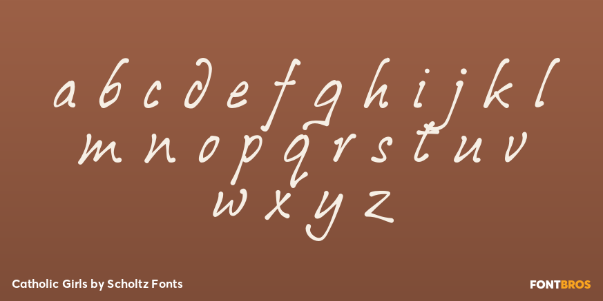 Catholic Girls Font Poster #3