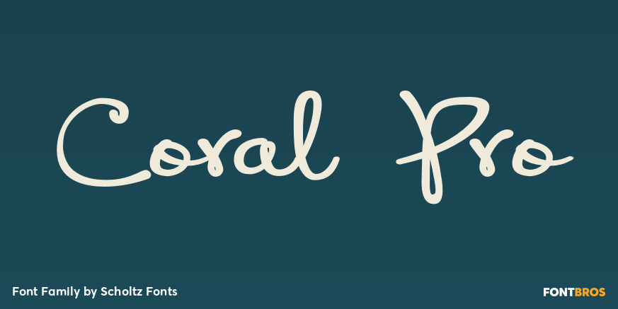 Coral Pro Font Poster