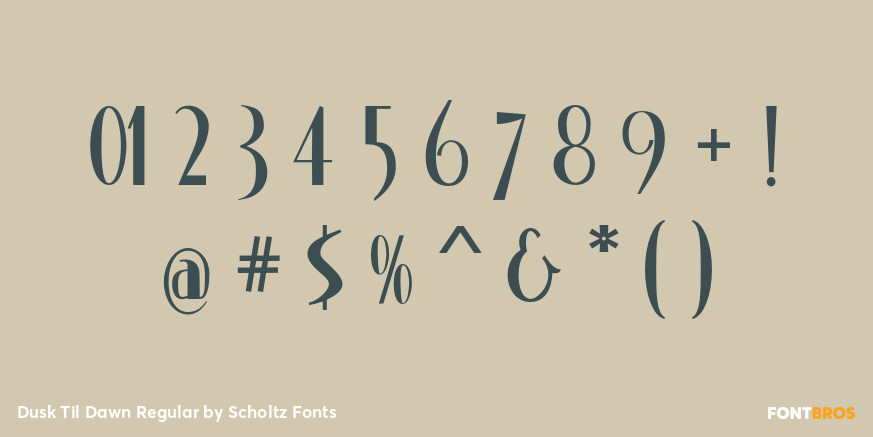 Dusk Til Dawn Regular Font Poster #4