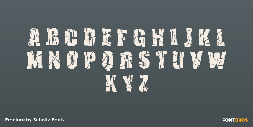 Fracture Font Poster #2