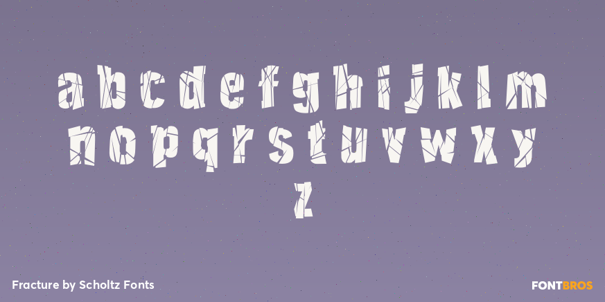 Fracture Font Poster #3
