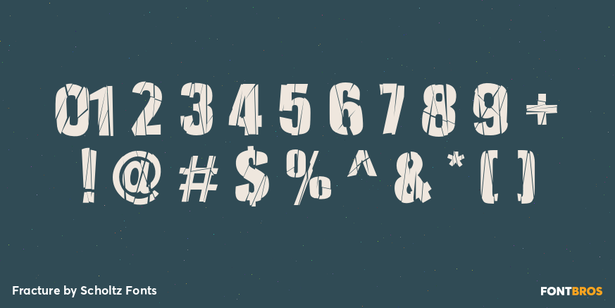 Fracture Font Poster #4