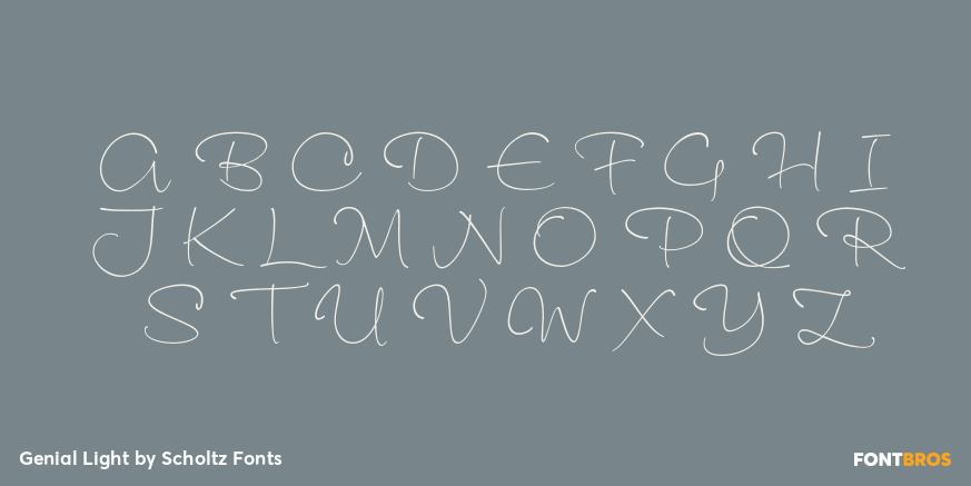 Genial Light Font Poster #2
