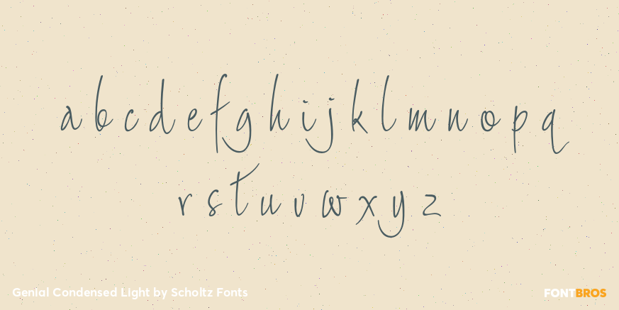 Genial Condensed Light Font Poster #3