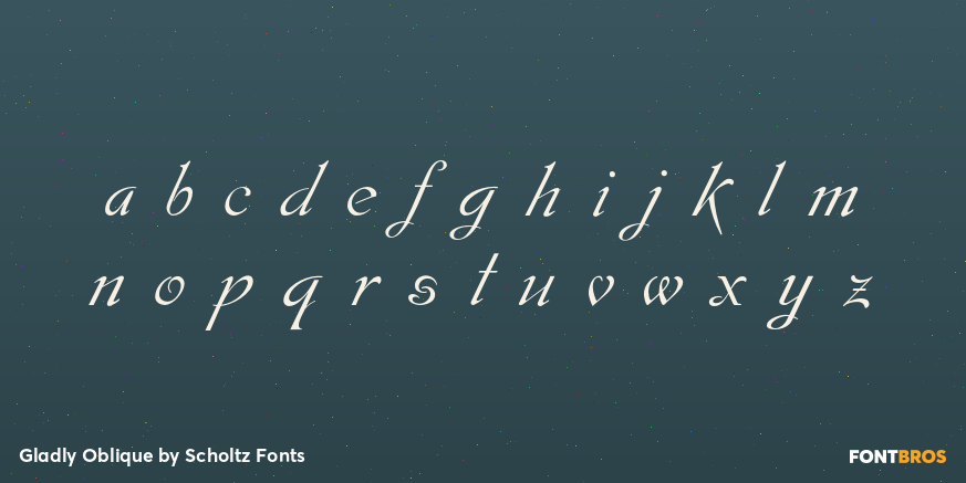 Gladly Oblique Font Poster #3
