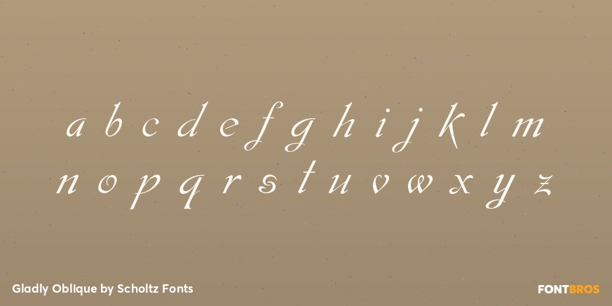 Gladly Oblique Font Poster #1