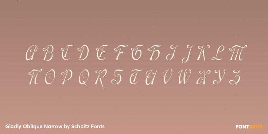 Gladly Oblique Narrow Font Poster #2