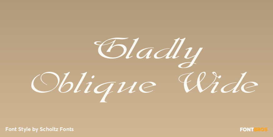 Gladly Oblique Wide Poster