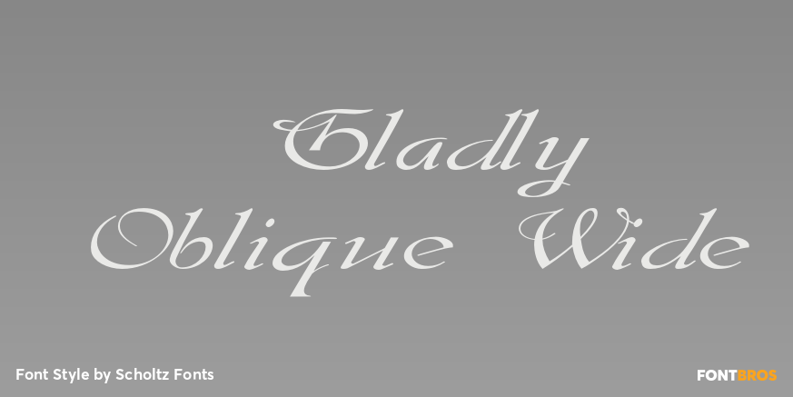 Gladly Oblique Wide Poster
