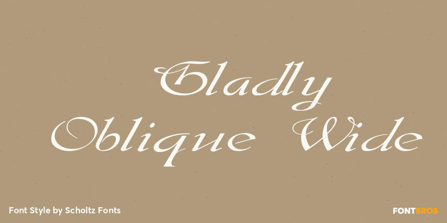 Gladly Oblique Wide Poster