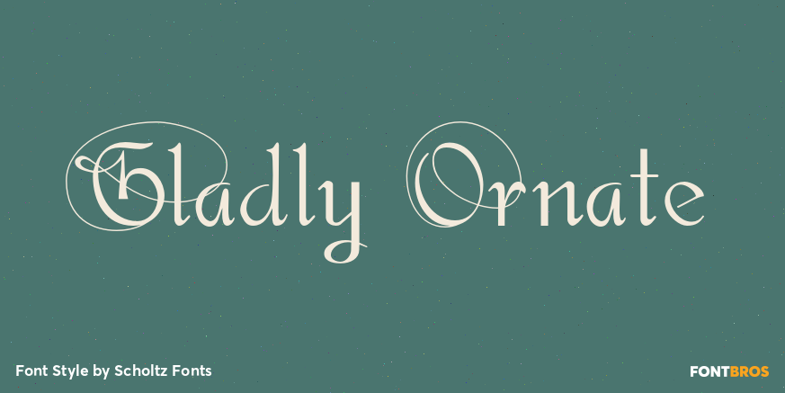 Gladly Ornate Font Poster #1