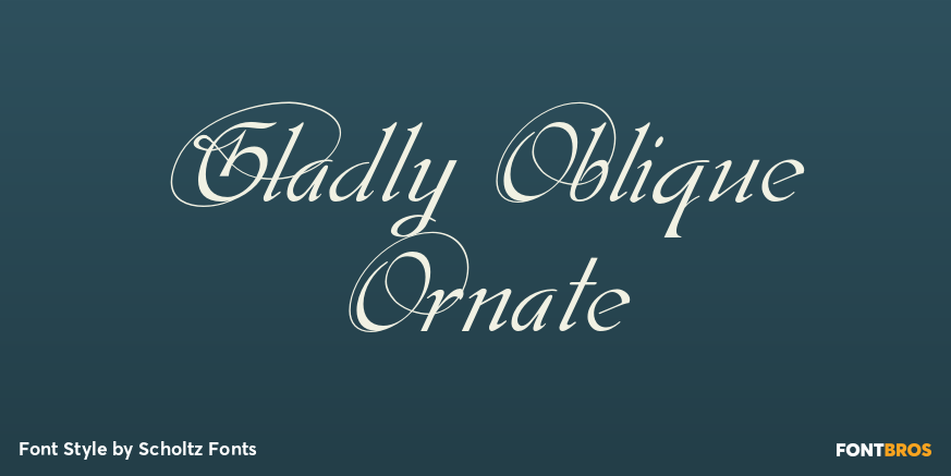 Gladly Oblique Ornate Poster