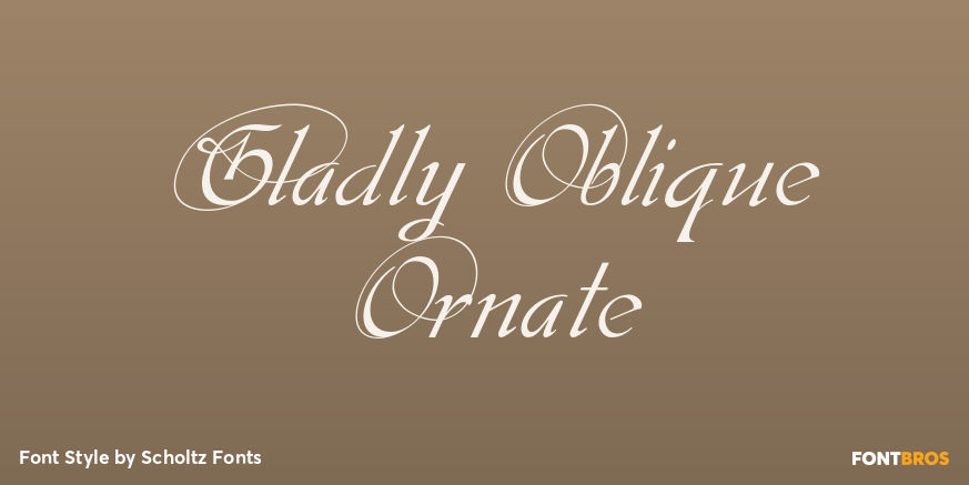 Gladly Oblique Ornate Poster