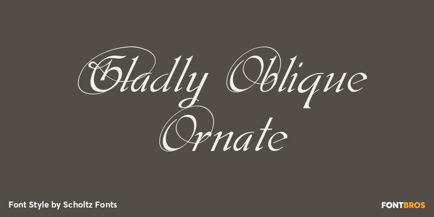 Gladly Oblique Ornate Poster