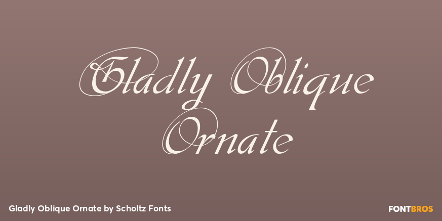 Gladly Oblique Ornate Poster
