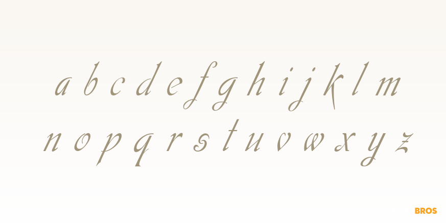 Gladly Ornate Narrow Oblique Font Poster #1