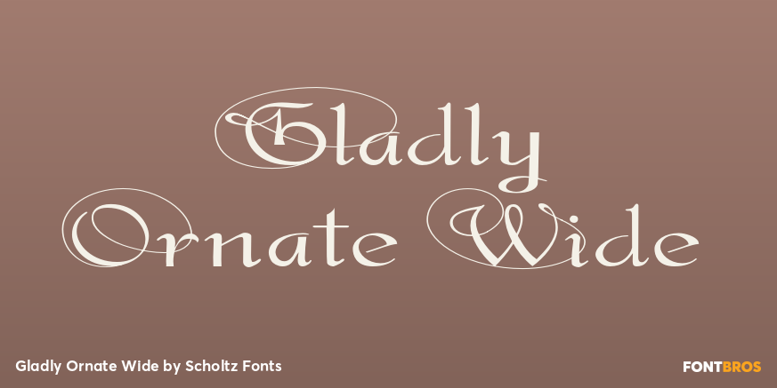 Gladly Ornate Wide Font Poster #1