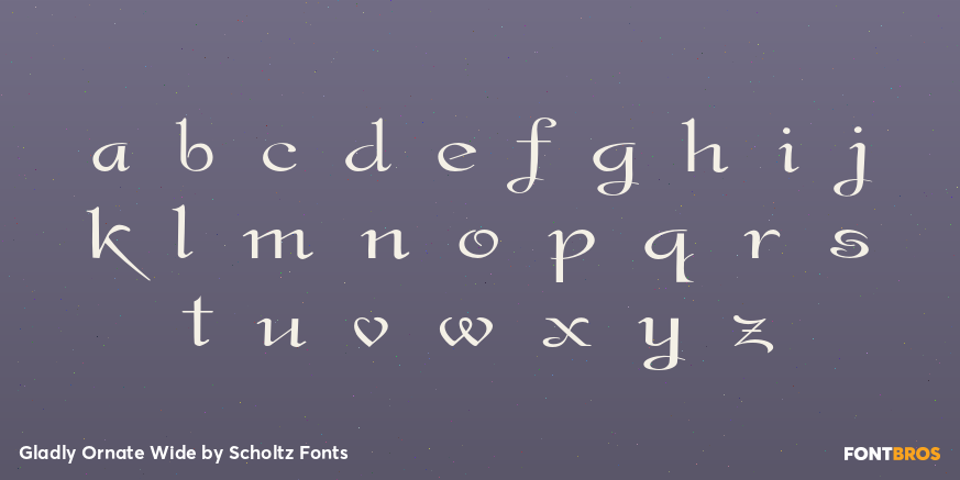 Gladly Ornate Wide Font Poster #3