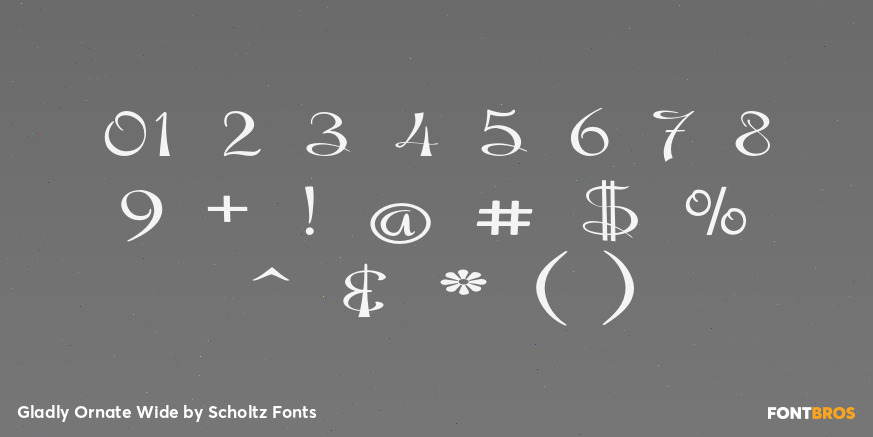 Gladly Ornate Wide Font Poster #4