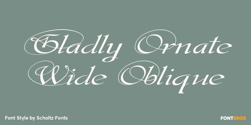 Gladly Ornate Wide Oblique Poster