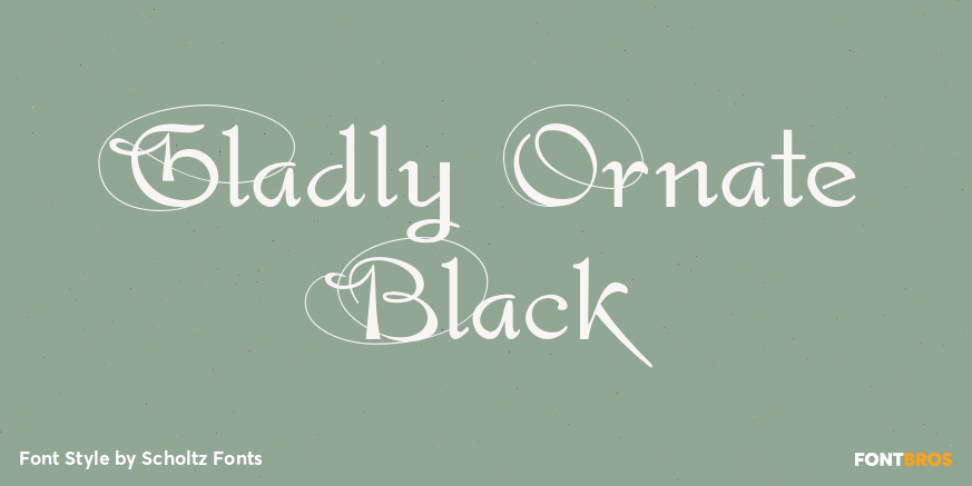 Gladly Ornate Black Font Poster #1
