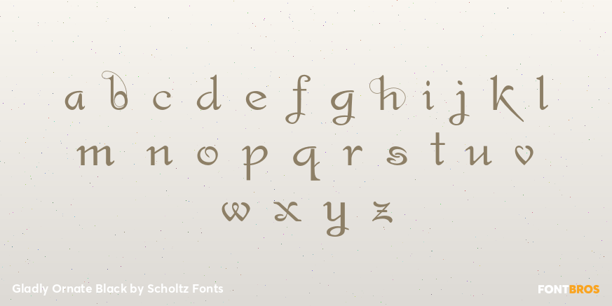 Gladly Ornate Black Font Poster #1