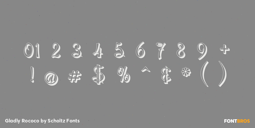 Gladly Rococo Font Poster #1