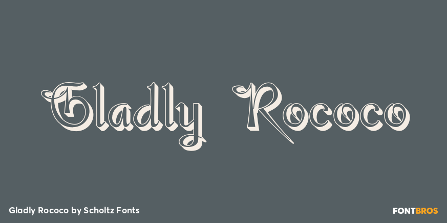 Gladly Rococo Font Poster #1