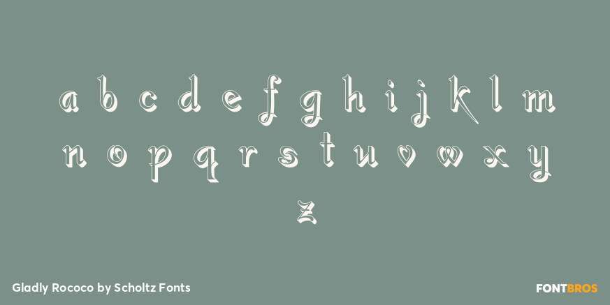 Gladly Rococo Font Poster #3