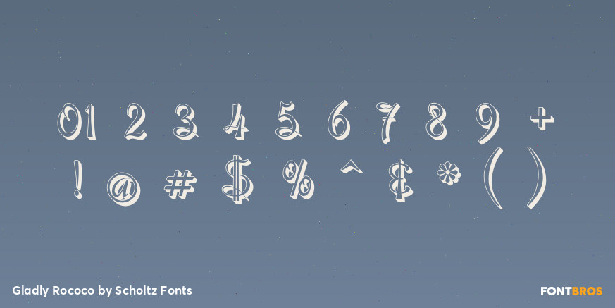 Gladly Rococo Font Poster #4