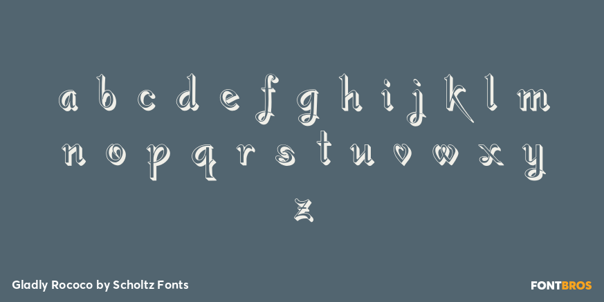 Gladly Rococo Font Poster #1