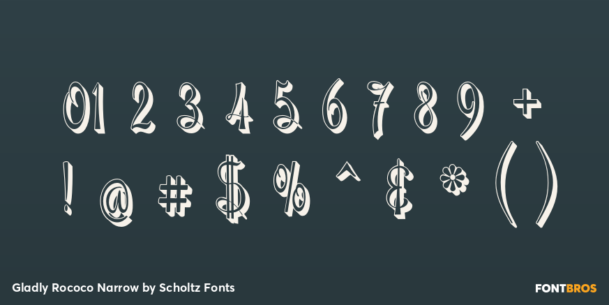 Gladly Rococo Narrow Font Poster #4