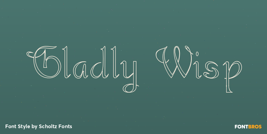 Gladly Wisp Font Poster #1
