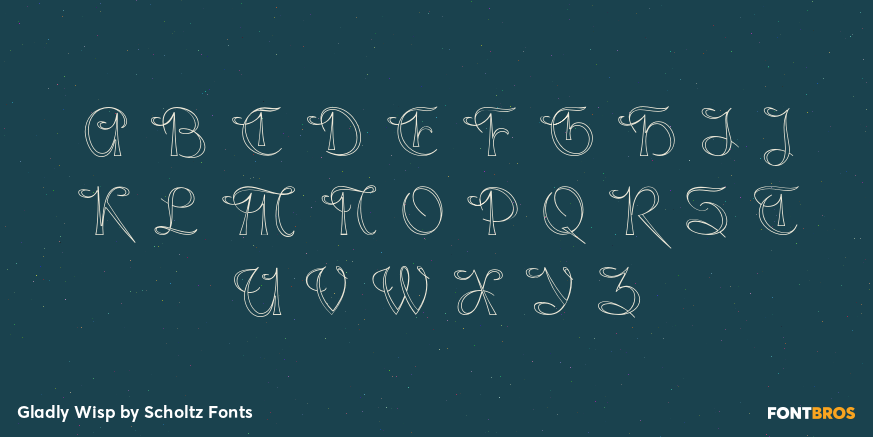 Gladly Wisp Font Poster #1