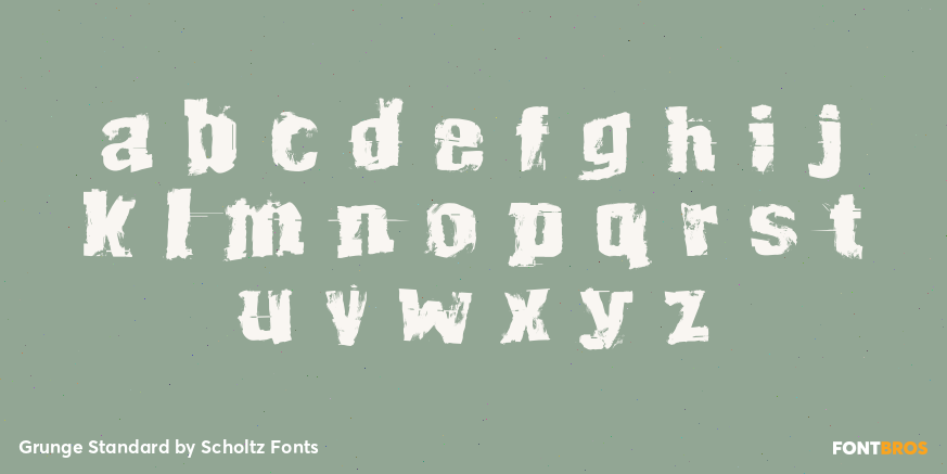 Grunge Standard Font Poster #3