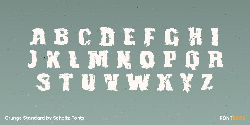 Grunge Standard Font Poster #1