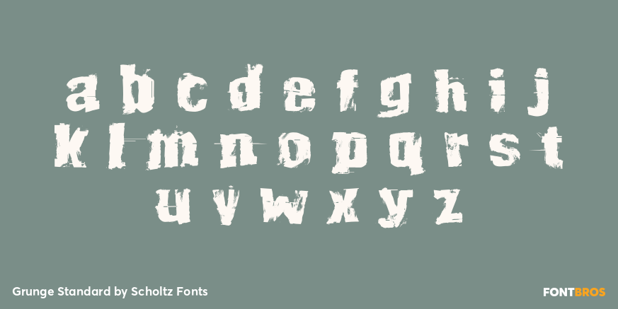 Grunge Standard Font Poster #1
