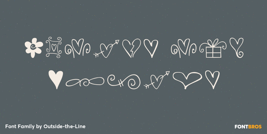 Hearts and Swirls Poster