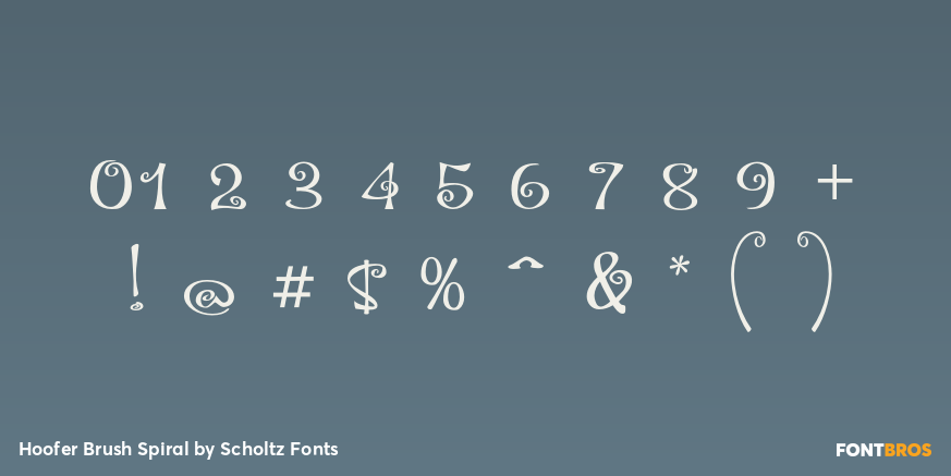 Hoofer Brush Spiral Font Poster #1