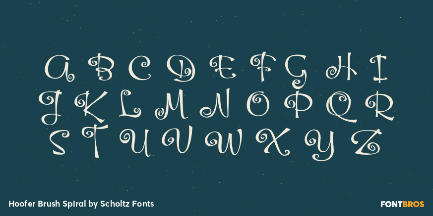 Hoofer Brush Spiral Font Poster #1