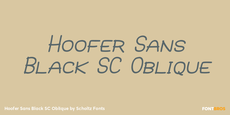 Hoofer Sans Black SC Oblique Font Poster #1