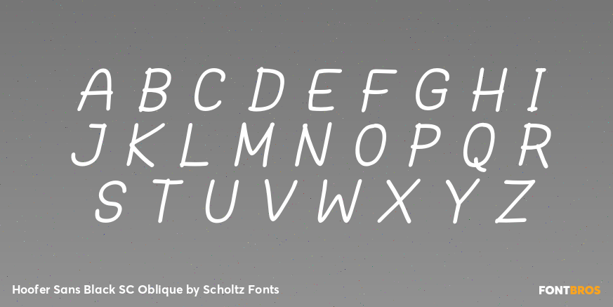 Hoofer Sans Black SC Oblique Font Poster #1