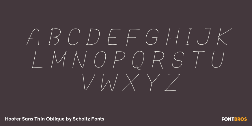 Hoofer Sans Thin Oblique Font Poster #2