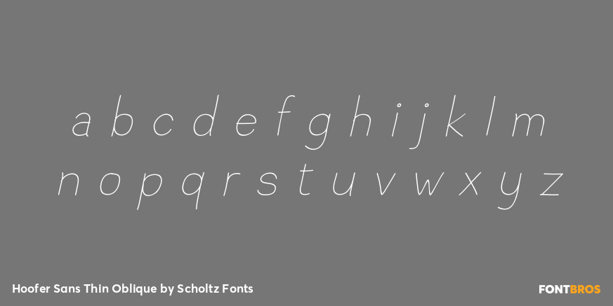 Hoofer Sans Thin Oblique Font Poster #3