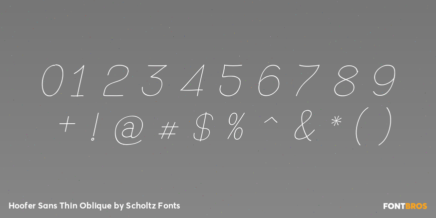 Hoofer Sans Thin Oblique Font Poster #4